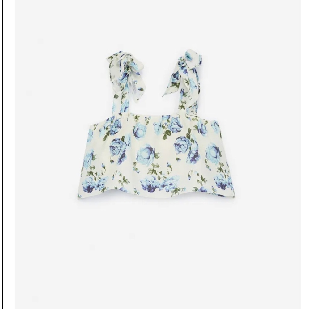 THE KOOPLES FLORAL LINEN TOP